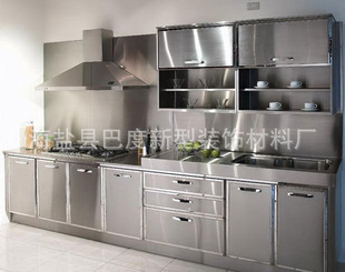 廚房壁櫥、櫥柜-火熱招商 巴度不銹鋼整體櫥柜 一體式不銹鋼臺面 廠家批發-廚房壁.